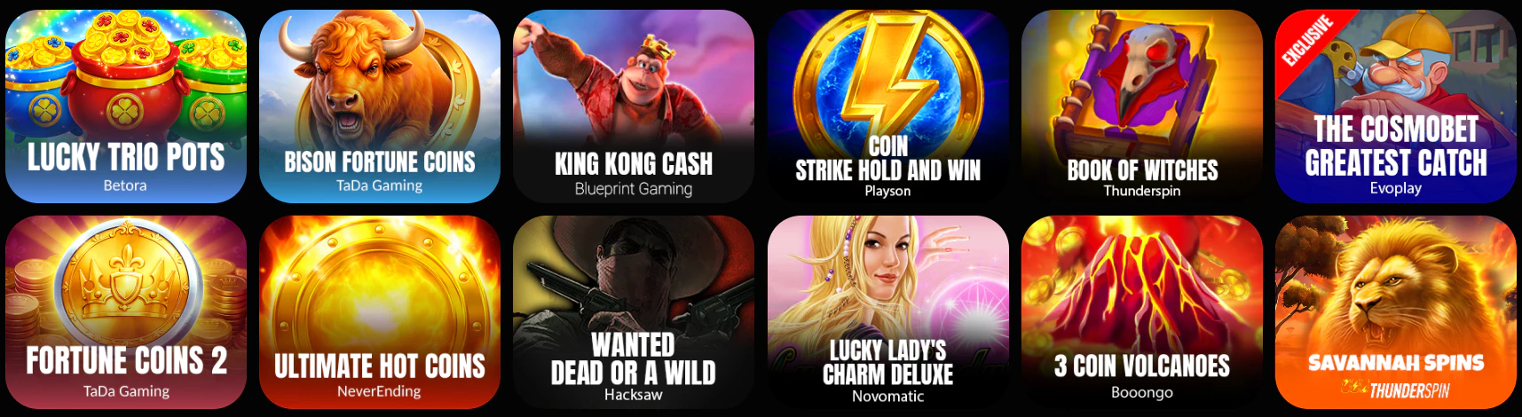 Cosmobet Casino catálogo de tragaperras